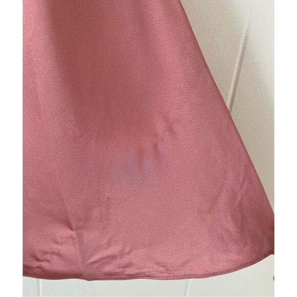 WeWoreWhat Pink Long Sleeve Silky Cowl Neck Mini Dress Homecoming Size 0 - Picture 8 of 11